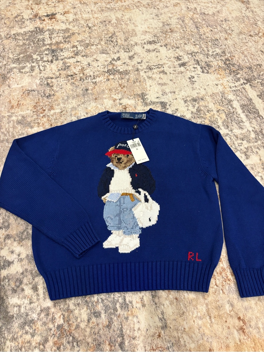 Polo by Ralph Lauren Women’s Blue Bear Crewneck Sweater